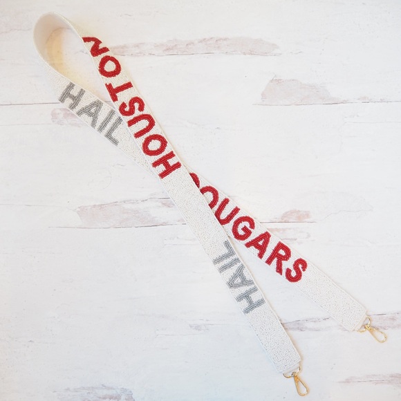 Beaded Collegiate Hail Houston Cougars Game Day Purse Strap - Picture 1 of 1